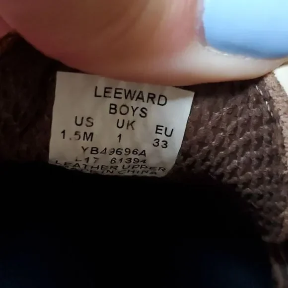 Sperry boys Top Sider Leeward Boat Shoes 1.5 excellent condition - Picture 3 of 6